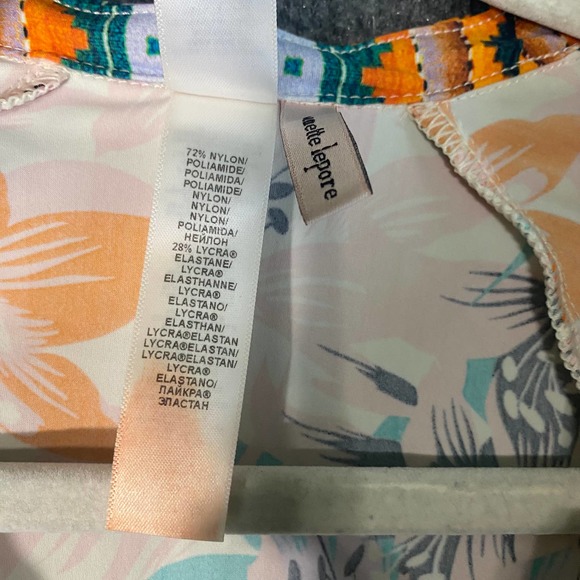 Nanette Lepore Rashguard XS Copa Cubana Swim Bikini Top Floral Print Long Sleeve - Picture 10 of 11